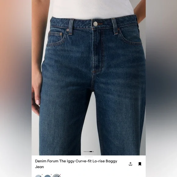 NWT Denim Forum Aritzia the Iggy Curve fit low rise Jeans - Picture 4 of 9